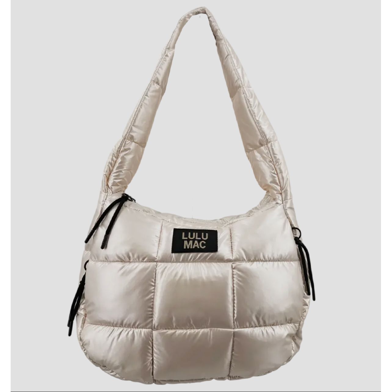 LULU MAC Puffer Metallic Tote Bag - Off White