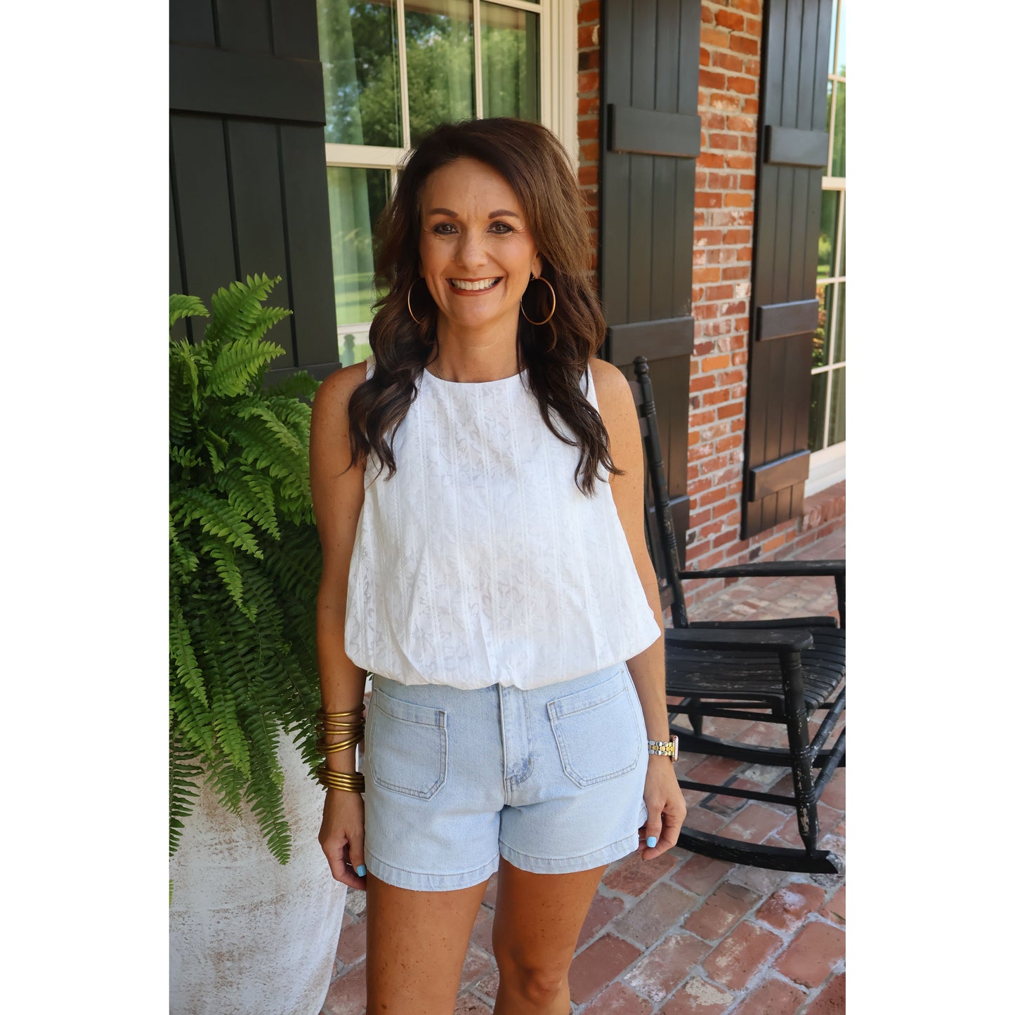 Aria Bubble Hem Blouse