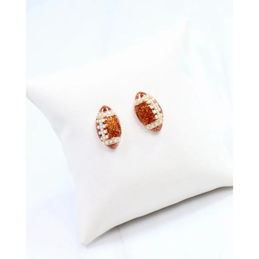 Enamel Football Stud Brown