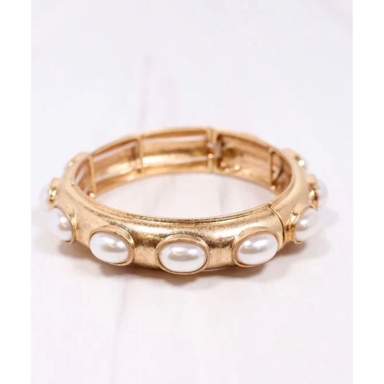 Harriette Pearl Bracelet Gold
