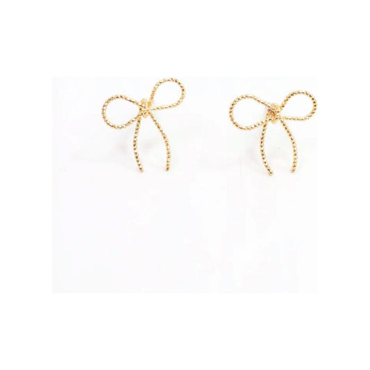 Rosaline Bow Stud Gold