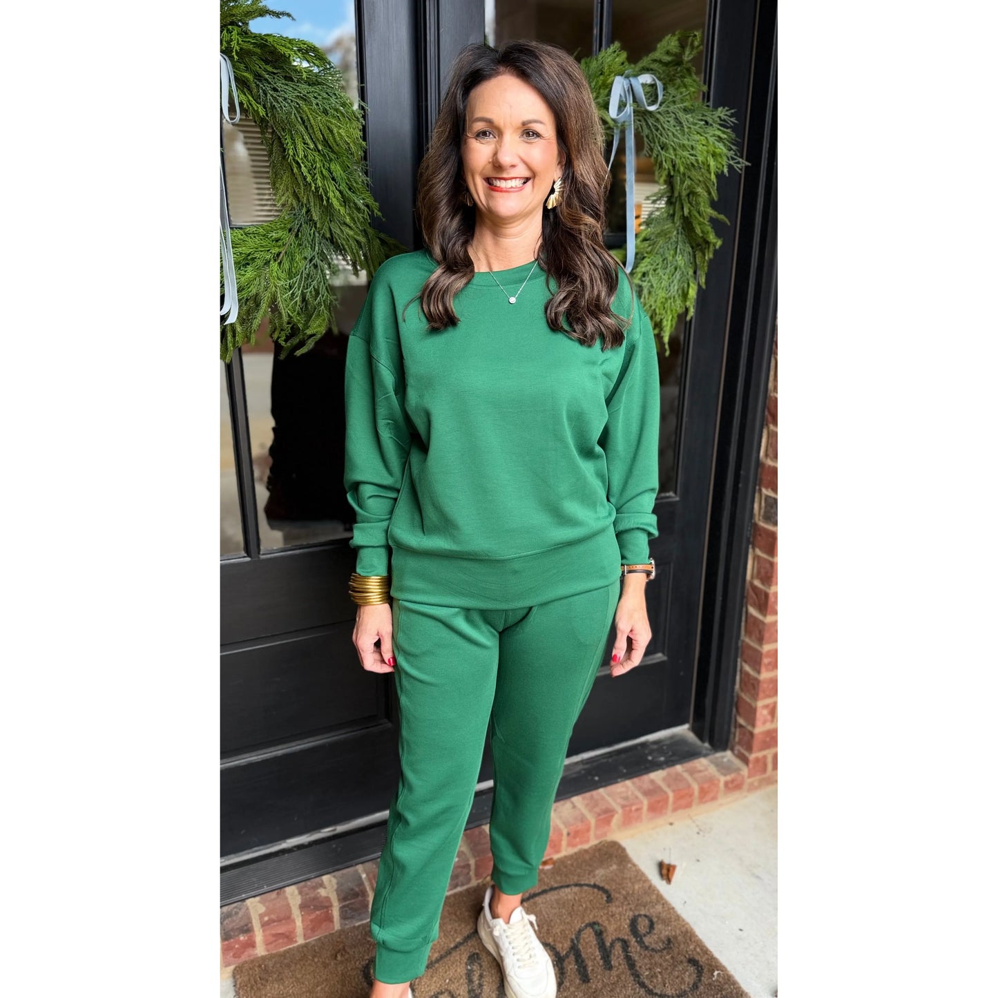 Scuba Crewneck and Joggers Set - Dark Green