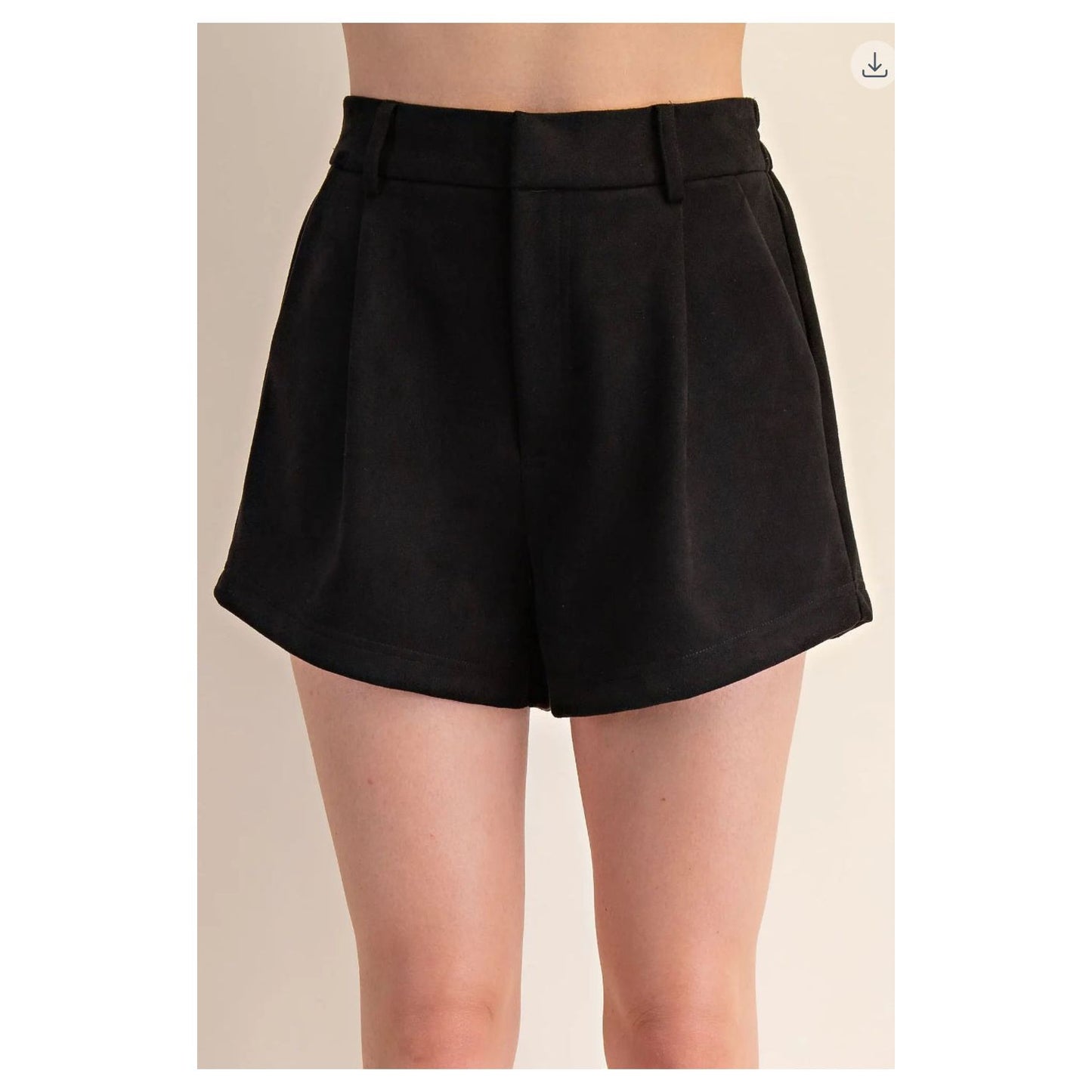 Black Suede Shorts